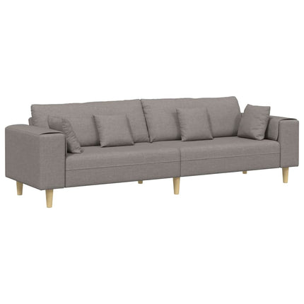 Sofa en tissu avec coussin Taupe 208 cm tissu