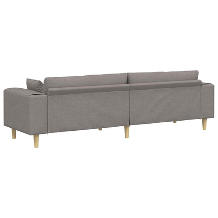 Sofa en tissu avec coussin Taupe 208 cm tissu