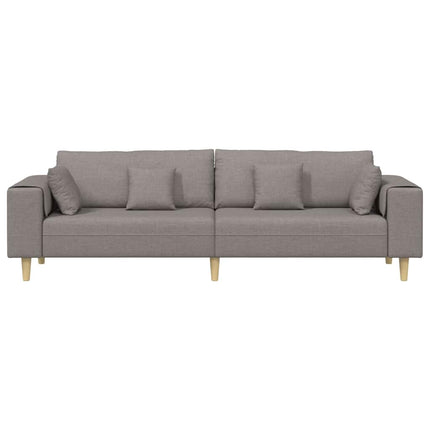 Sofa en tissu avec coussin Taupe 208 cm tissu