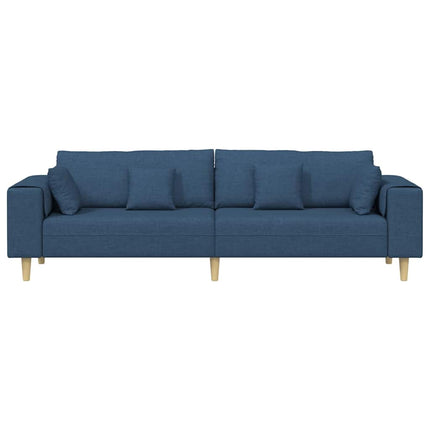 Sofa en tissu avec coussin Bleu 208 cm tissu