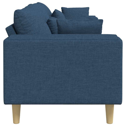 Sofa en tissu avec coussin Bleu 208 cm tissu