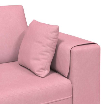 Canapé en velours avec coussin Rose 209 cm Velours
