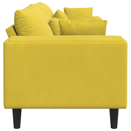 Canapé en velours avec coussin Jaune 210 cm Velours