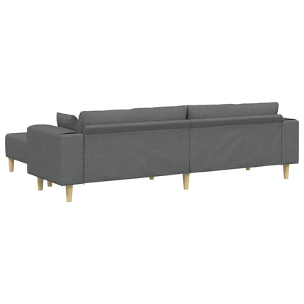 Sofa en tissu avec coussin Gris foncé 208 cm tissu