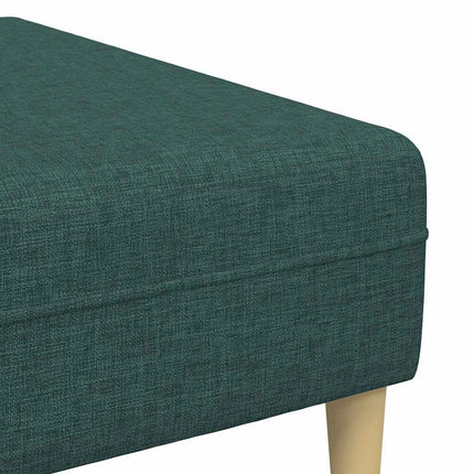 Sofa en tissu avec coussin 3 pcs Vert foncé 208 cm tissu