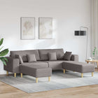 Sofa en tissu avec coussin Taupe 208 cm tissu