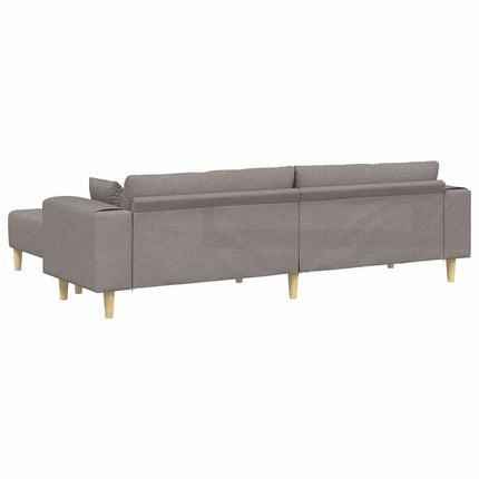 Sofa en tissu avec coussin Taupe 208 cm tissu
