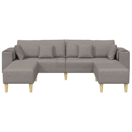 Sofa en tissu avec coussin Taupe 208 cm tissu