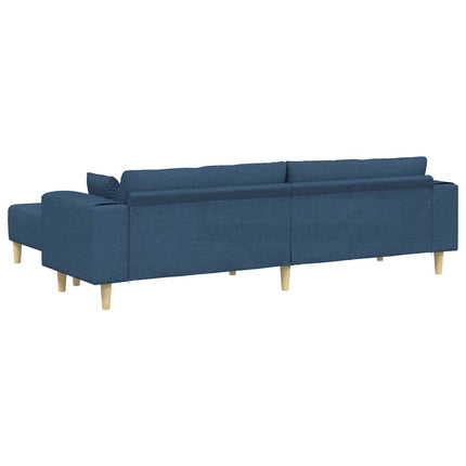 Sofa en tissu avec coussin Bleu 208 cm tissu