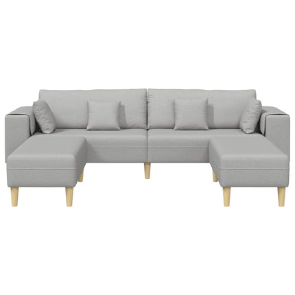 Sofa en tissu avec coussin Gris nuage 208 cm tissu