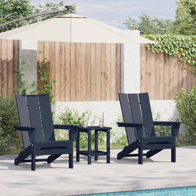 Mobilier de jardin lounge 2 pcs Bleu marine 74.5 x 80.5 x 90cm