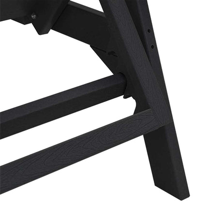 Mobilier de jardin lounge 2 pcs Noir 53 x 195.5 x 30cm