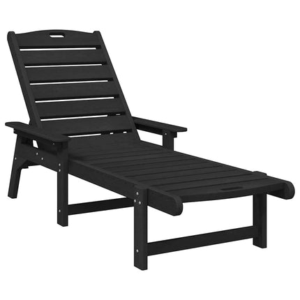 Mobilier de jardin lounge 2 pcs Noir 53 x 195.5 x 30cm