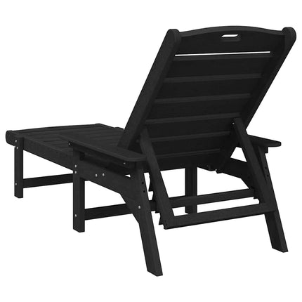 Mobilier de jardin lounge 2 pcs Noir 53 x 195.5 x 30cm