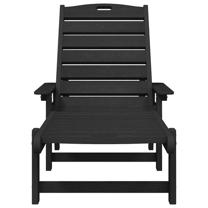Mobilier de jardin lounge 2 pcs Noir 53 x 195.5 x 30cm