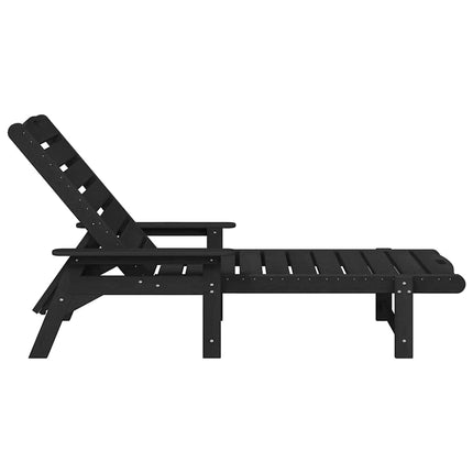 Mobilier de jardin lounge 2 pcs Noir 53 x 195.5 x 30cm