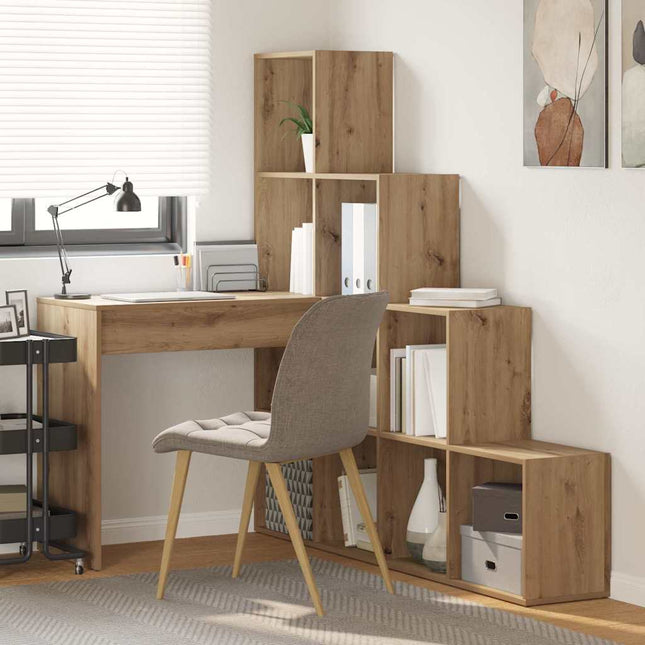 Bureau d'angle chêne artisanal 101.5 x 149.5 x 149.5 cm