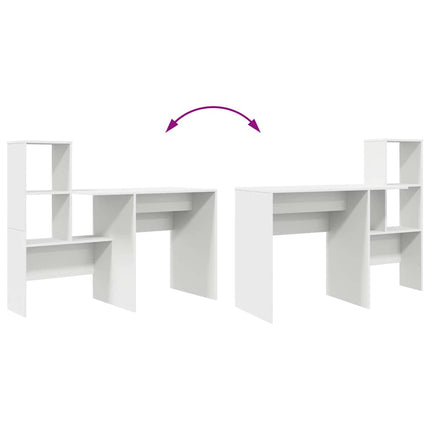 Bureau Blanc 131,5 x 50 x 106,5 cm Bois d'ingénierie