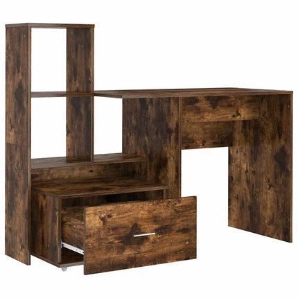 Bureau Chêne fumé 131,5 x 50 x 106,5 cm Bois d'ingénierie