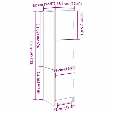 Bureau avec rangement 2 pcs Chêne fumé Bois d'ingénierie