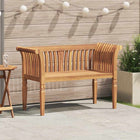 Banc de jardin Marron 127,5 x 52 x 80 cm Bois de teck solide