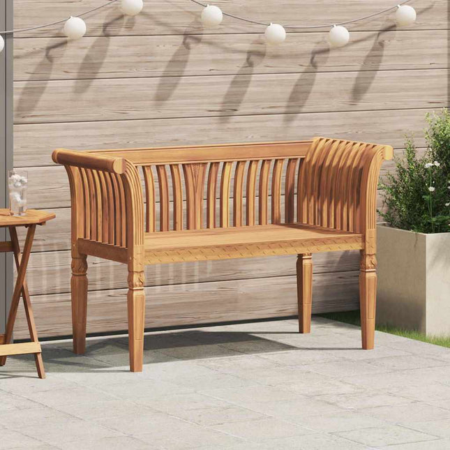 Banc de jardin Marron 127,5 x 52 x 80 cm Bois de teck solide