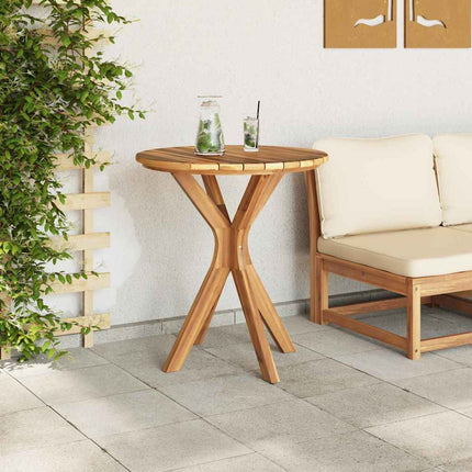 Table bistrot Marron 70 x 70 x 75 cm Bois de teck solide