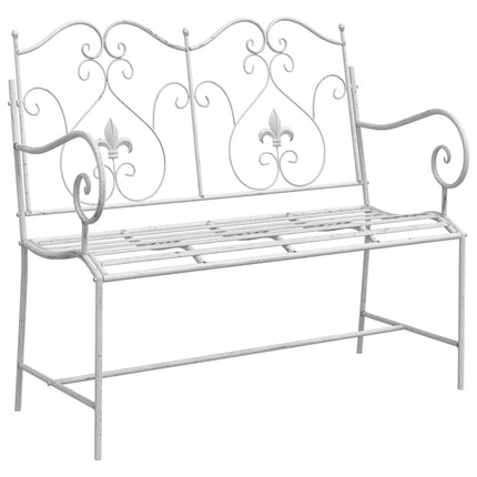 Banc de jardin Blanc 104 x 54 x 93cm Acier