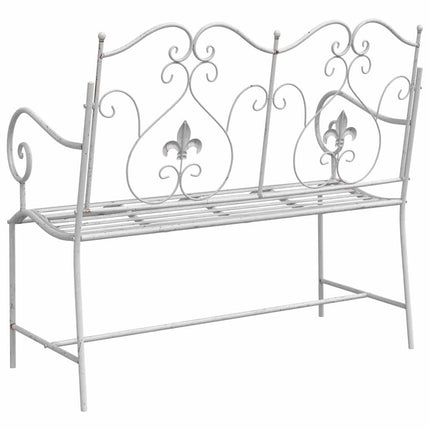 Banc de jardin Blanc 104 x 54 x 93cm Acier