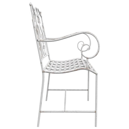 Banc de jardin Blanc 104 x 54 x 93cm Acier