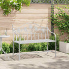 Banc de jardin Blanc 104 x 54 x 93cm Acier