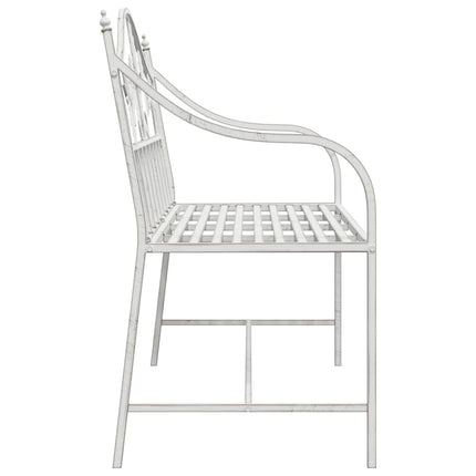 Banc de jardin Blanc 104 x 54 x 93cm Acier