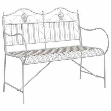 Banc de jardin Blanc 104 x 54 x 93cm Acier