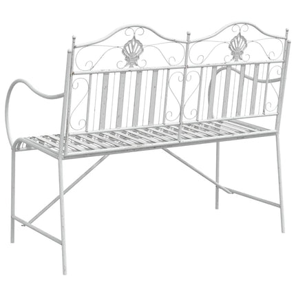 Banc de jardin Blanc 104 x 54 x 93cm Acier