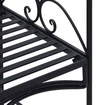 Banc de jardin avec coussin Noir 104 x 54 x 93cm Acier