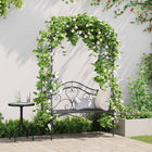 Banc de jardin avec coussin Noir 104 x 54 x 93cm Acier
