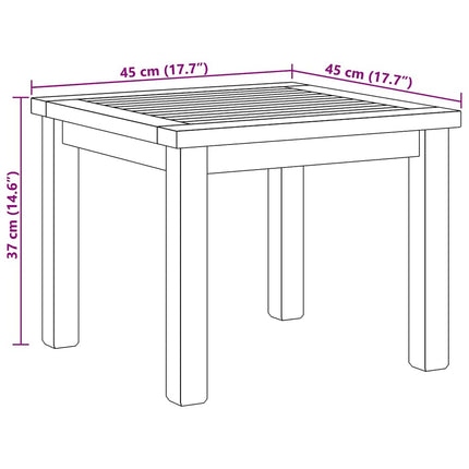 Table basse Marron 45 x 45 x 36 cm Bois de teck solide