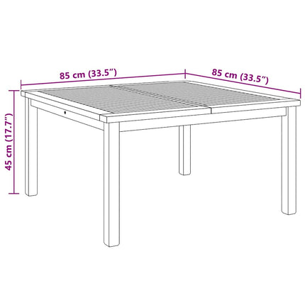 Table basse Marron 85 x 85 x 45 cm Bois de teck solide