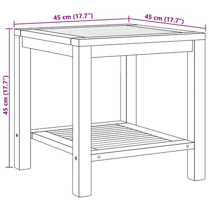 Table basse Marron 45 x 45 x 45 cm Bois de teck solide