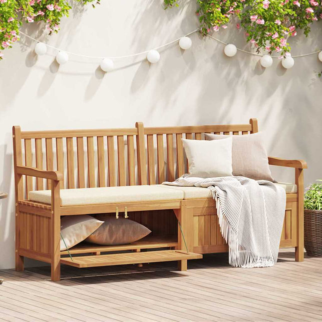 Banc de Rangement de Jardin Marron 180 x 60 x 90 cm