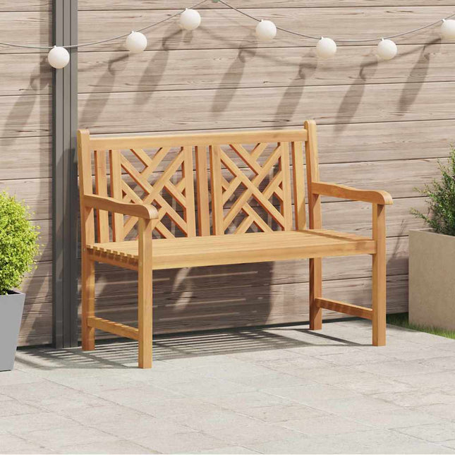 Banc de jardin Marron 114 x 60 x 90 cm Bois de teck solide