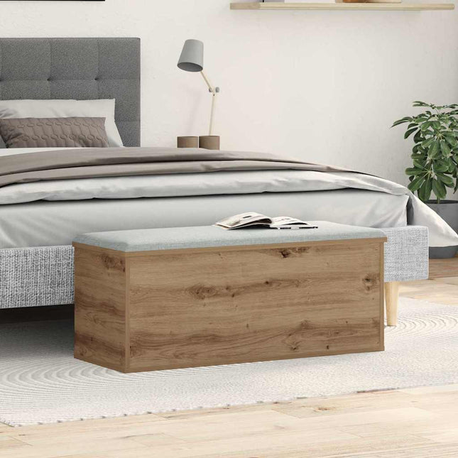 Boîte de Rangement chêne artisanal 90 x 35 x 35 cm