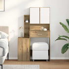 Coiffeuse chêne artisanal 80 x 35 x 132 cm Bois d'ingénierie