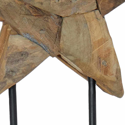 Étoile de Noël Marron 30 x 5 x 45 cm Bois de teck massif