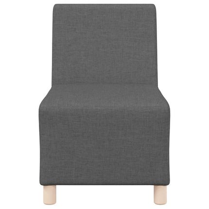 Unité de Sofa Modulaire Sans Accoudoirs 2 pcs Gris foncé