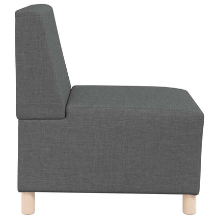 Unité de Sofa Modulaire Sans Accoudoirs 2 pcs Gris foncé