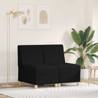 Unité de Sofa Modulaire Sans Accoudoirs 2 pcs Noir