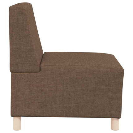 Unité de Sofa Modulaire Sans Accoudoirs 2 pcs Marron