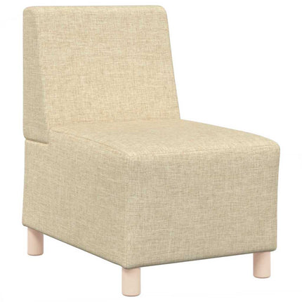 Unité de Sofa Modulaire Sans Accoudoirs 2 pcs Crème