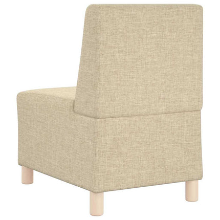 Unité de Sofa Modulaire Sans Accoudoirs 2 pcs Crème